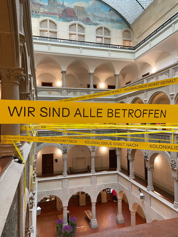 Exhibition "Blinde Flecken – Zürich und der Kolonialismus", Stadthaus Zurich, Spring Semester 2023 © Regine Hess